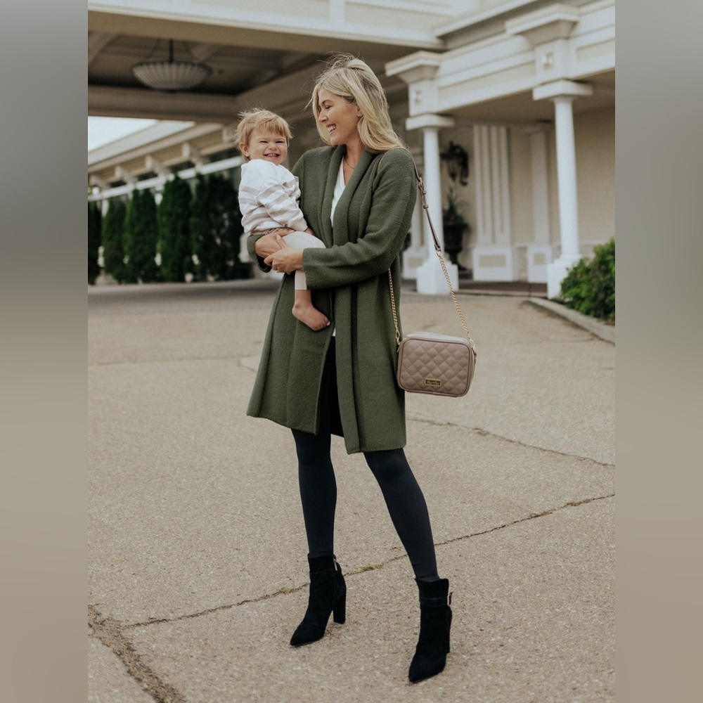 Kindred Bravely Olive Green Open Front Cardigan